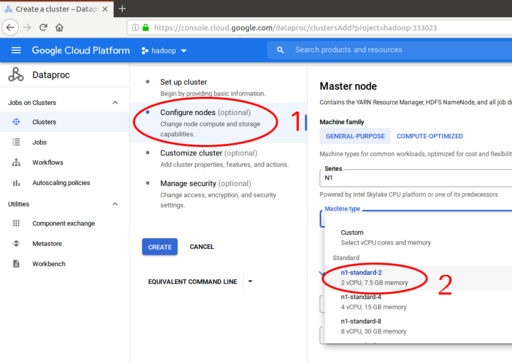 Configure nodes