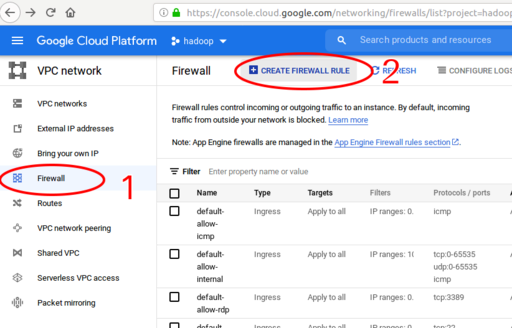 Configuring firewall